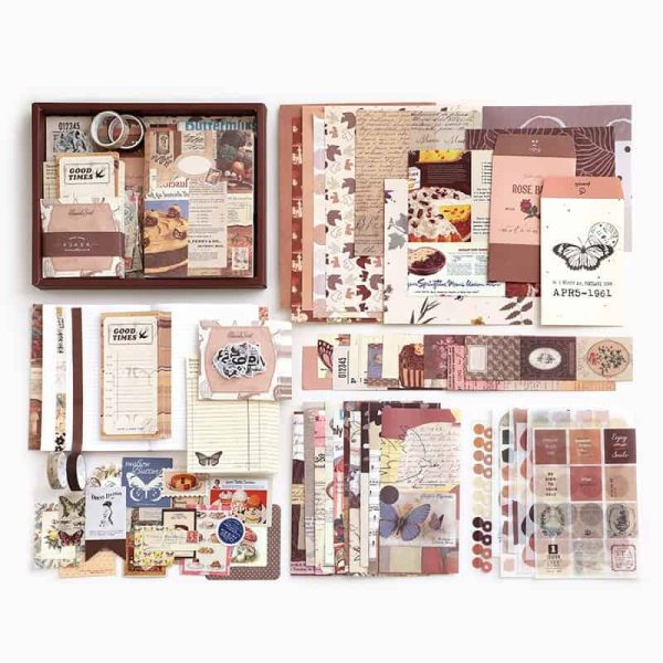 Junk Bullet Journal Scrapbook Brown La Laila