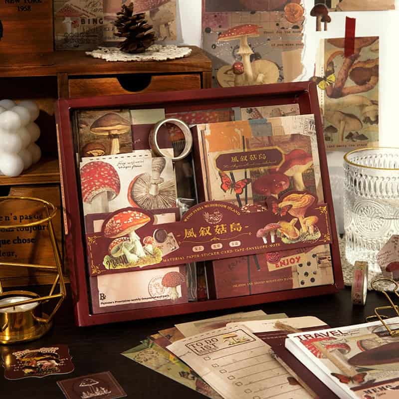 Journaling Kit DIY Scrapbook Set - Toadstool Canopies