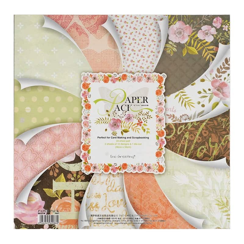 Scrapbook Paper Pack Love Blooms 12x12" La Laila