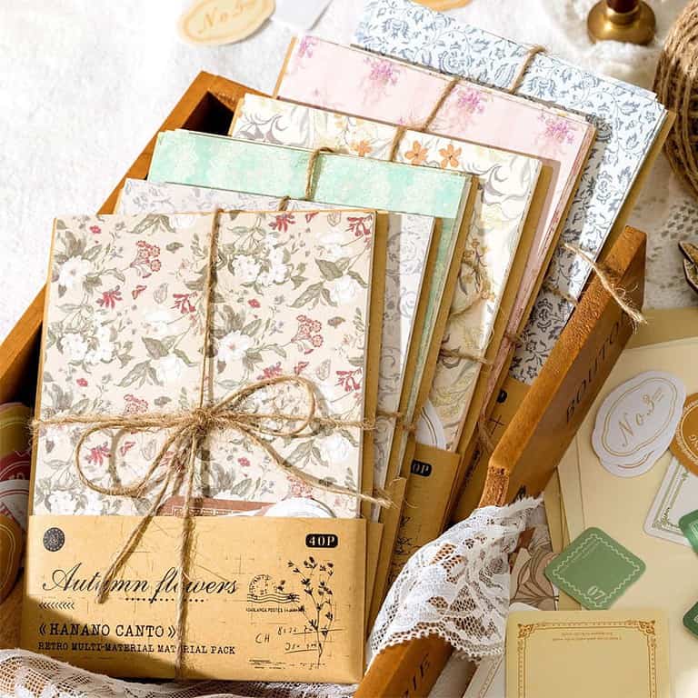 Aesthetic Decorative Paper Pack 40 Piece Sets La Laila
